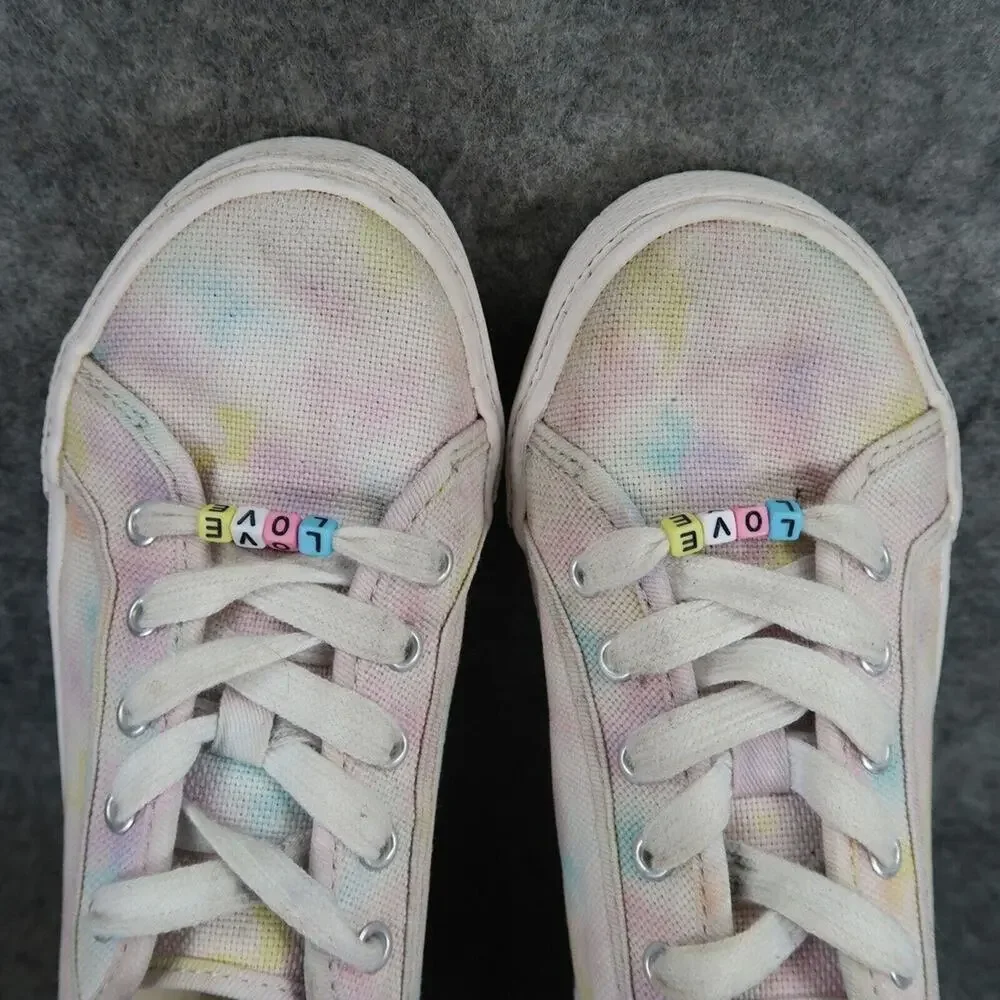 Sugar & Jade Shoes Kids 3 Sneakers Casual Lace Up Canvas Trainers Active Girls